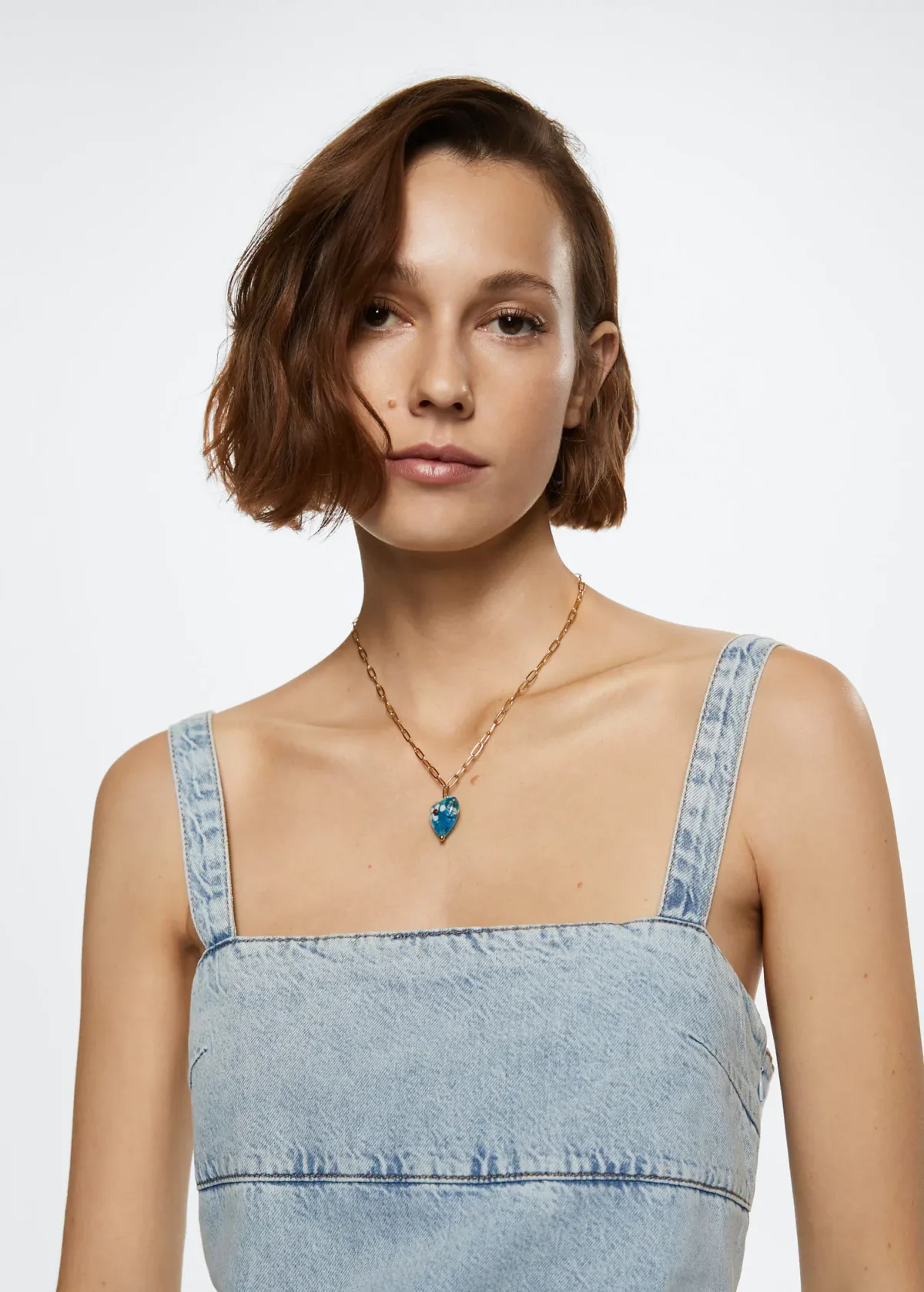blue heart necklace - Image 1