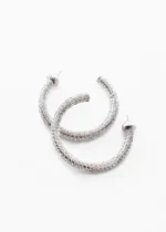 Mesh flower earrings