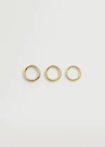 Embossed hoop earrings - Image 5