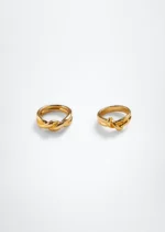 Embossed hoop earrings - Image 5