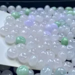A57K 9x6mm Natural Myanmar Jadeite A-Grade Loose Beads, Light Ice Lavender-Green Drum Beads $7 - Image 4