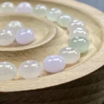 A57K 9x6mm Natural Myanmar Jadeite A-Grade Loose Beads, Light Ice Lavender-Green Drum Beads $7 - Image 5